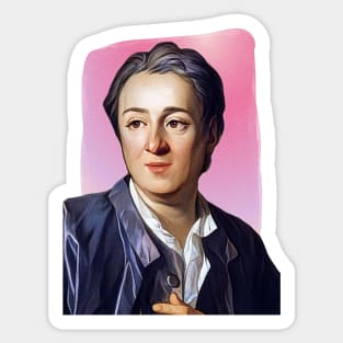 French Philosopher Denis Diderot illustration Sticker